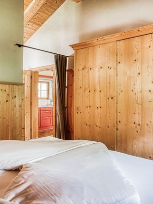 Schlafzimmer im Privat Spa Chalet im Naturresort Puradies Schlafzimmer im Privat Spa Chalet im Naturresort Puradies