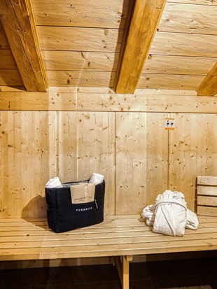 Private Sauna at the Private Spa Chalet Puradies x Moroso at Naturresort Puradies Private sauna at the Private Spa Chalet Puradies x Moroso at Naturresort Puradies