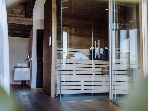 Private Sauna in der Privat Spa Suite Wolke 7 – Naturresort Puradies, Leogang, Salzburger Land Private Sauna in der Suite Wolke 7, Naturresort Puradies Leogang